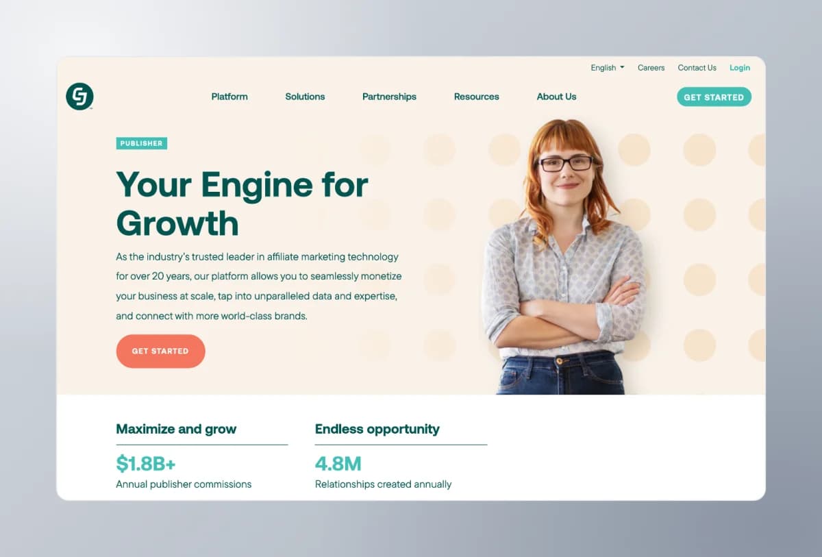 CJ Affiliate page for partners, captured Oct 21, 2026 CJ Affiliate page for partners, captured Oct 21, 2026