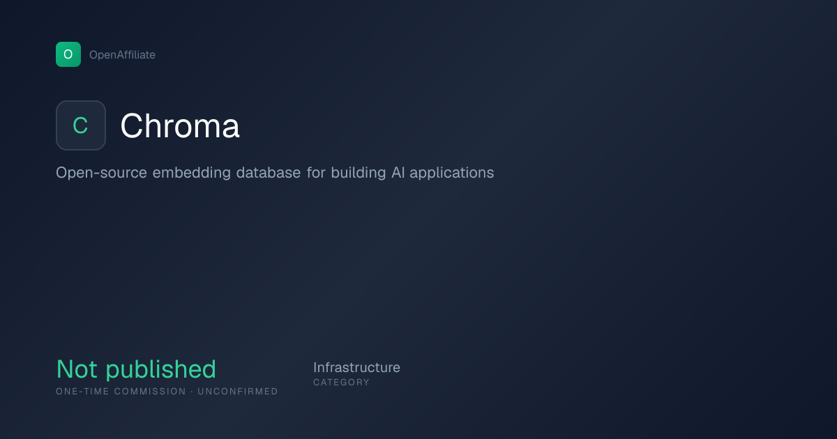 Chroma Affiliate Program — varies one-time | OpenAffiliate